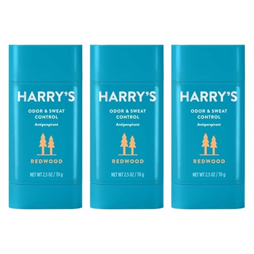 Harrys Antiperspirant Deodorant Sweat & Odor Control Antiperspirant for Men Redwood 2.5 oz Pack of 3