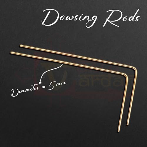 Image of Brass Dowsing Rods Pair | Diameter-5MM |Aura Energy Checker | Feng Shui | Reiki | Dowser | Diving Rod | Diameter-5MM | Only 2 Rod | Dowsing L Rods Pair |