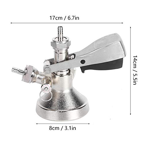 Image of Stainless Steel G-Type Beer Keg Coupler, Commercial Kegerator Kit