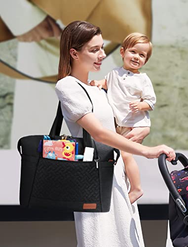 image for LOVEVOOK Baby Diaper Bag, Multifunction Baby Bags with Changing Pad & 