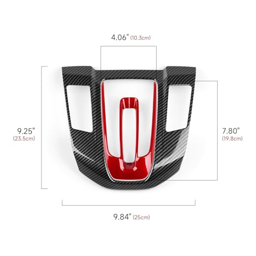 Image of Gas 2PCS Gear Shift Panel Decals for Honda CRV 2017 2018 2019 2020 2021 2022 Accessories CR-V ABS Carbon Fiber Stickers