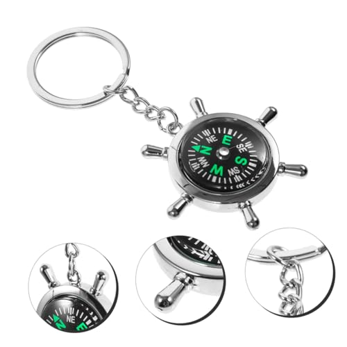 Mini brújula llavero para hiking y camping miniatura 7