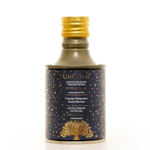 UnOlivo Aceite de Oliva Virgen Extra Ecológico Premium 250 ml | Cosecha Temprana | Variedad Picual | Lata