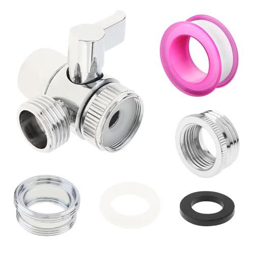 PNXKTXO - Válvula desviadora de grifo de fregadero, divisor de grifo desviador para manguera de ducha G1/2 pulgadas, cocina, adaptador de pieza de repuesto de baño M22 x M24