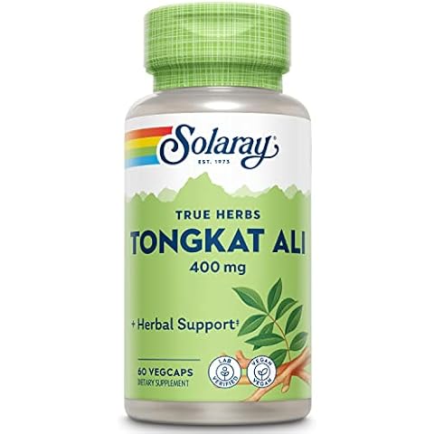 SOLARAY Tongkat Ali 400 mg - Longjack Tongkat Ali for Men - Herbal Support for Men's Health and Vitality - Vegan, Non-GMO, Lab Verified - 60 Servings, 60 VegCaps Cover