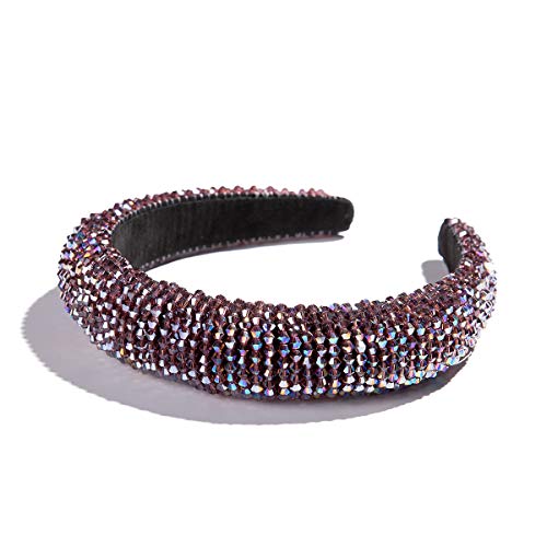 Beaded Padded Headband Glass Crystal Embellished Headband Hairband Hair Hoop Goth Wedding Headpiece Fashion Hair Accessory