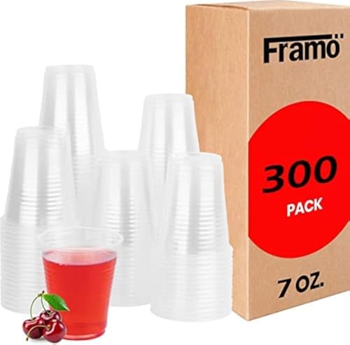 7 oz Clear Plastic Cups – Disposable Cups for Parties,