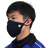 [デサント] マスク ATHLETIC MASK 品番:DX-C0970 (NVGDネイビー×ゴールド, Mサイズ/縦15cm×横22cm)