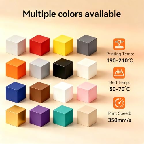Image of Kingroon PLA Plus 3D Printer Filament,PLA+ 16 Rolls,Dimensional Accuracy + /-0.03mm,16kg Spool(35.3lbs),1.75 mm,2White 2Grey 2Black Red Blue Green Yellow Silver Skin Purple Transparentwhite Orange Gold