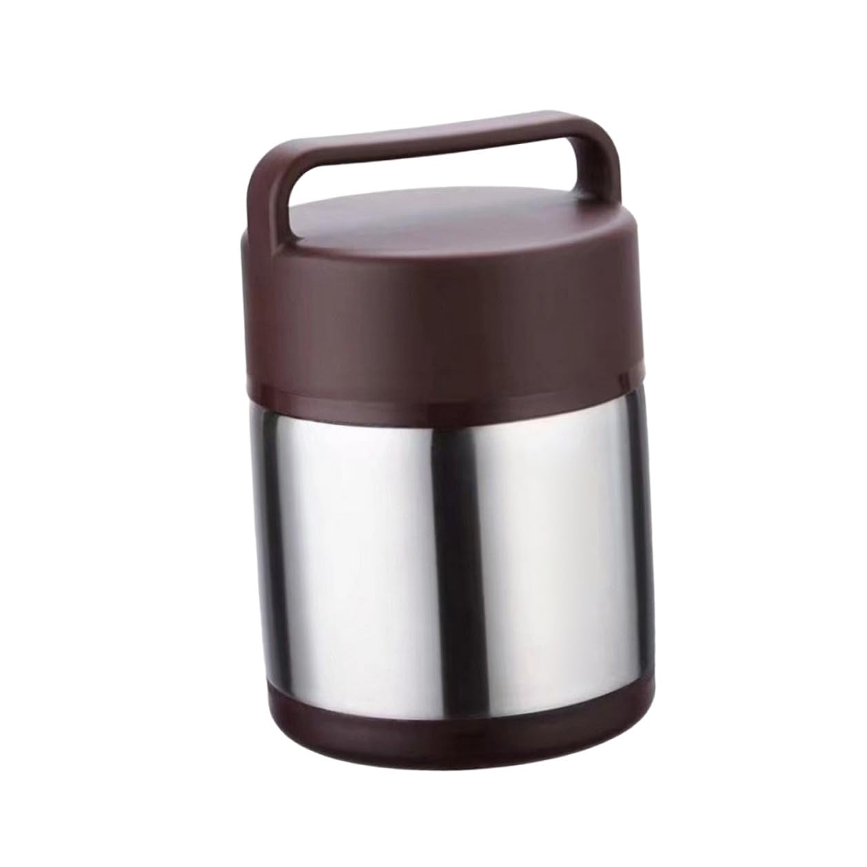 INOOMP Fiambrera de Acero Inoxidable de 1, 8 L, Doble Capa, Café