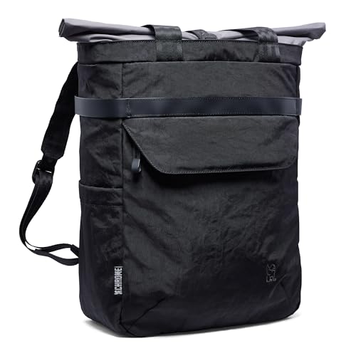 Chrome Industries Valencia Totepack – 22L Convertible Backpack and Tote for Men and Women with Internal Organizer Pockets, Laptop Sleeve and Side Water Bottle Pockets – Black