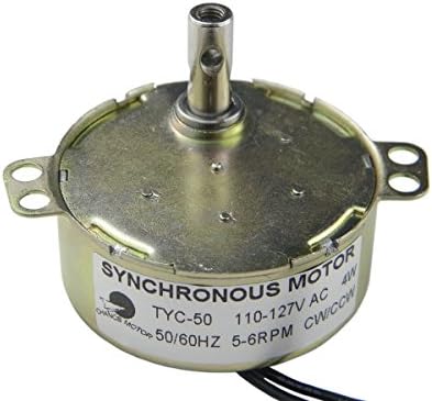 CHANCS TYC-50 110V AC 5-6RPM Small Synchronous Gear Motor CW/CCW Torque 4Kg.cm Electric Synchron Motor for Christmas Dolls