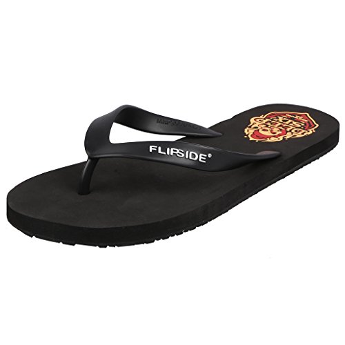 FLIPSIDEMen's Deep Six Black s Flip Flops Thong Sandals