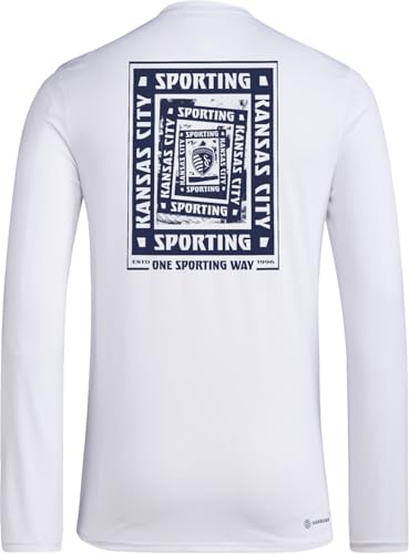 adidas Men's Sporting Kansas City Pre-Game Long Sleeve T-Shirt2