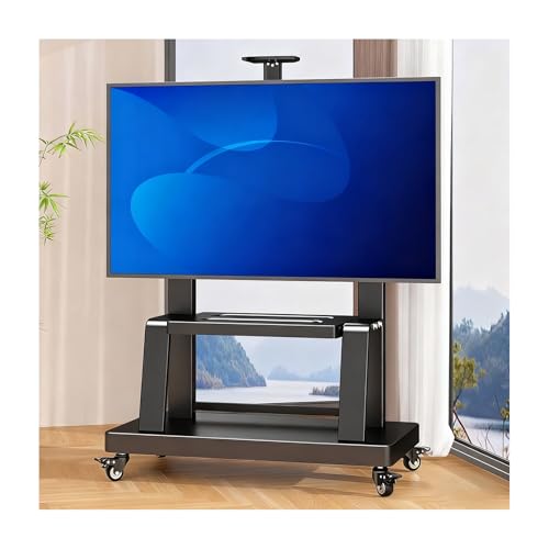 Soporte universal de piso para TV con ruedas ajustable