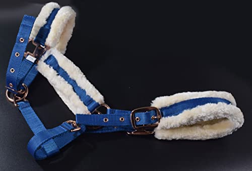 Nrtfe Fleece Halter Set Headcollar Horse Collection Bridle Blue (Horse) #TOP1