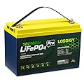 LOSSIGY 12V 100AH LiFePO4 Lithium RV Battery, Perfect for Solar System, Marine, 1280Wh 5000+ Deep Cycles, Built in BMS with 10 Yrs Lifespan