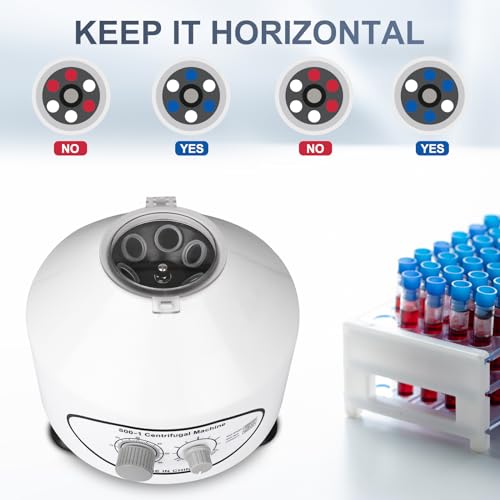 NORJIN Electric Lab Laboratory Centrifuge Machine with Speed Control and Timer, Lab Benchtop Centrifuges AC 110V Capacity 6 x 20ml Max 4000 RPM
