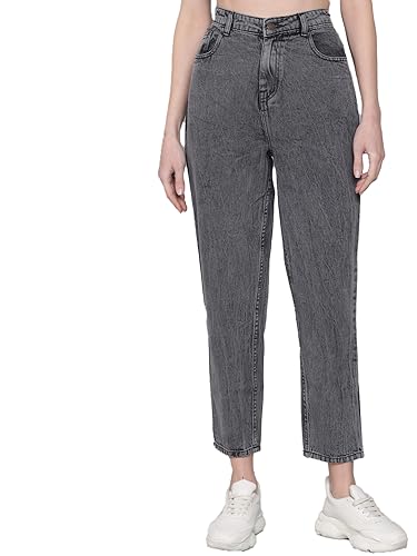 Image of KOTTY Mid Rise Regular Fit Jeans - Tailored Straight Leg Look for Women