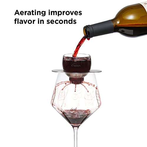 Rabbit Wine, Wine Aerator with Sediment Strainer and Stand, Hand-Free Wine Decanter for Red Wine Lovers, 3.35 x 3.35 x 5.6 IN - Thumbnail 6