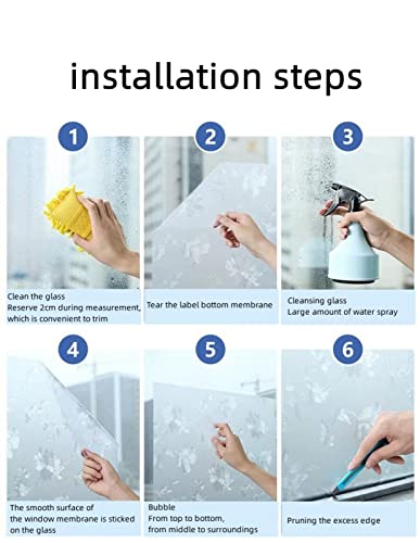 3D Removable Opaque Stained Glass Window Film,Anti Uv Glass Window Film,(29.5X78.7) Inch For Office,Bathroom,Bedroom,Living Room,Dining Room,Hotels,Classroommarbling #TOP5