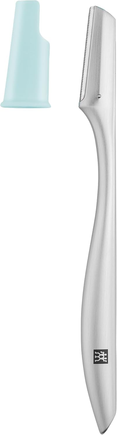 ZWILLING Gesichtshaarrasierer mit Rasierklinge (Für eine präzise Entfernung von Haaren im Gesicht, hygienisch und gründlich), Premium, Edelstahl, Silber