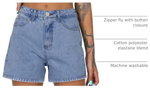 Image of CHICZONE Womens Mid-High Waisted Stretchy Denim Jean Shorts