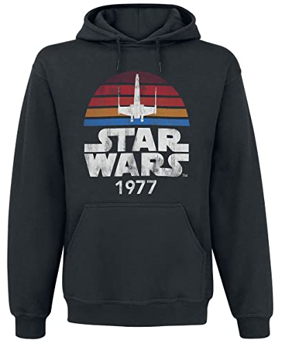 Star Wars 1977 Homme Sweat-Shirt Capuche Noir pour passionnés