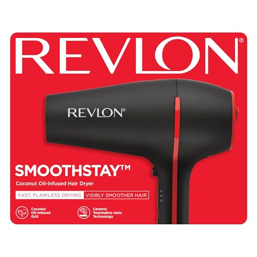 REVLON SmoothStay 1875 Watt Coconut Oil Infused Hair Dryer with Diffuser - image 8