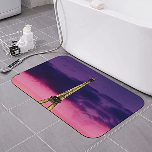 Tapis de douche antidérapant en terre de diatomée violet tapis de bain séchage rapide Paris