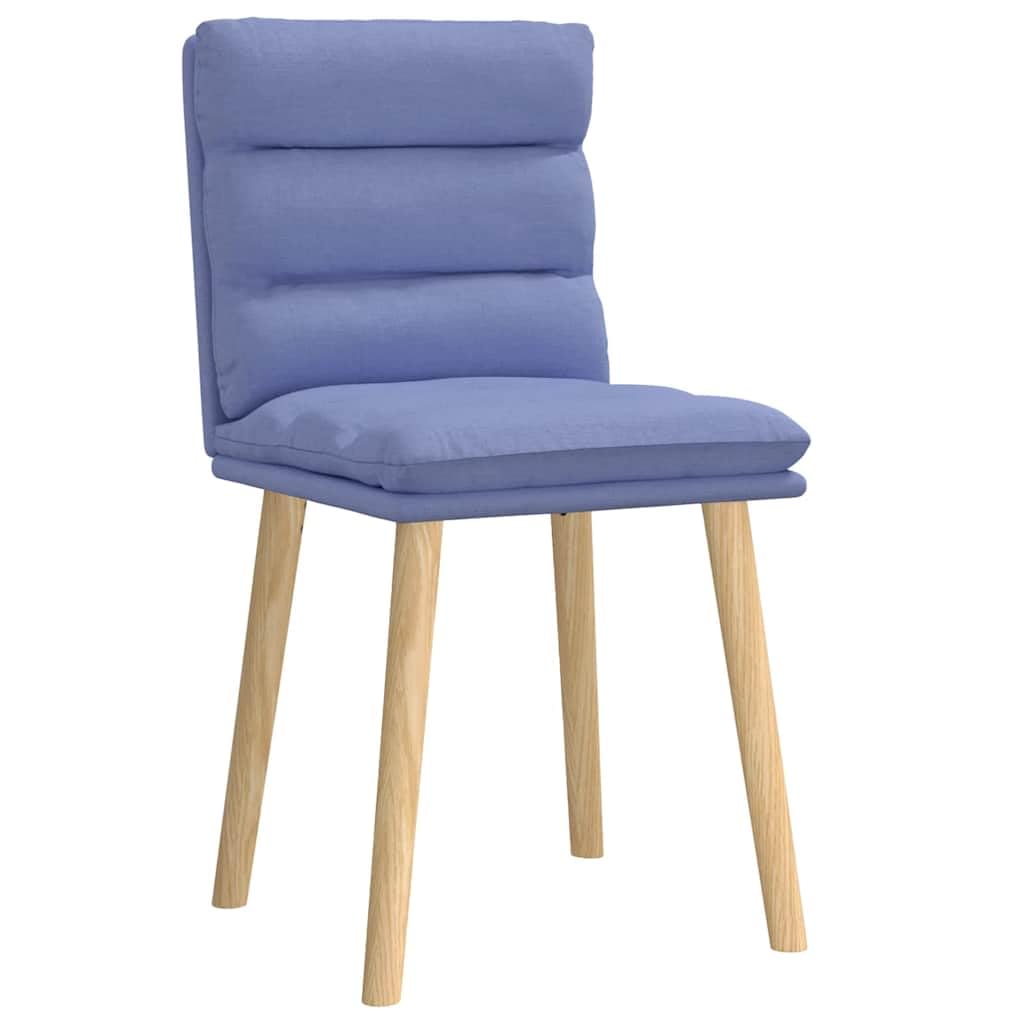 Juego de 2 sillas de comedor, color azul vaquero, con estructura de madera de caucho maciza, asiento de espuma ergonómica, 45 x 54 x 86 cm, robustas, modernas, para cocina, comedor, salón