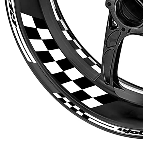 KETABAO 17 inch Rim Stickers Wheel Decals Compatible with MT-07 MT-09 MT-10 MT-03 YZF R7 2021 2022 YZF R3 R6 R1 White