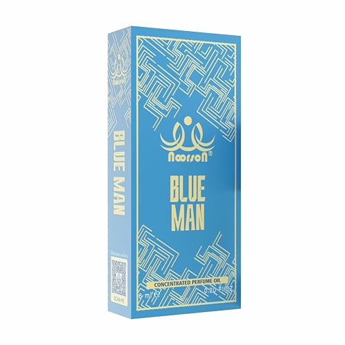 Image of Blue Man Attar 6ml - Long Lasting Alcohol-Free Perfume Oil for Men | Premium Fresh Aqua Fragrance | Roll-On Ittar for Daily Wear, Office & Special Occasions