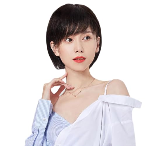 YXO ウィッグ ボブ 100%人毛 フルウィッグ 人毛フルウィッグ 女性用かつら かつら 女性 レディース 手植え 女性用 医療用 小顔 人気 装着簡単 軽い 抗菌 (ヘアネット 付き )
