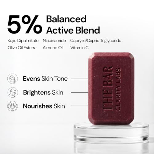 Image of Clarity Labs | DETAN BRIGHTENING SOAP | (Pack of 1, Collectable Tin Box + Soap Dish) | Tan Removal | KOJIC ACID | Niacinamide | Vitamin C Kojic | Dark Spot Removal | Even Skin Tone | Glowing Brighter Skin