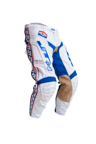 JT Racing USA Classick 'ALS' Dirt Bike MX Motocross Pants (White Blue, 42")
