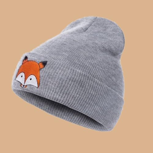 Kids Cartoon Fox Knitted Caps Elastic Breathable Beanie Cap Toddler Infant Newborn Warm Cap for Boys Girls3