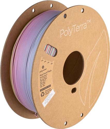 Image of POLYMAKER Matte PLA Filament, Matte Pastel Rainbow, 1.75mm, 1kg, 3D Printing Filament