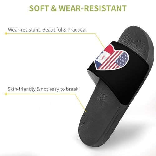 U.S. and Iowa Flag Non Slip Slides Sandals for Women Men Quick Drying Shower Shoes for Bathroom Pool Beach3