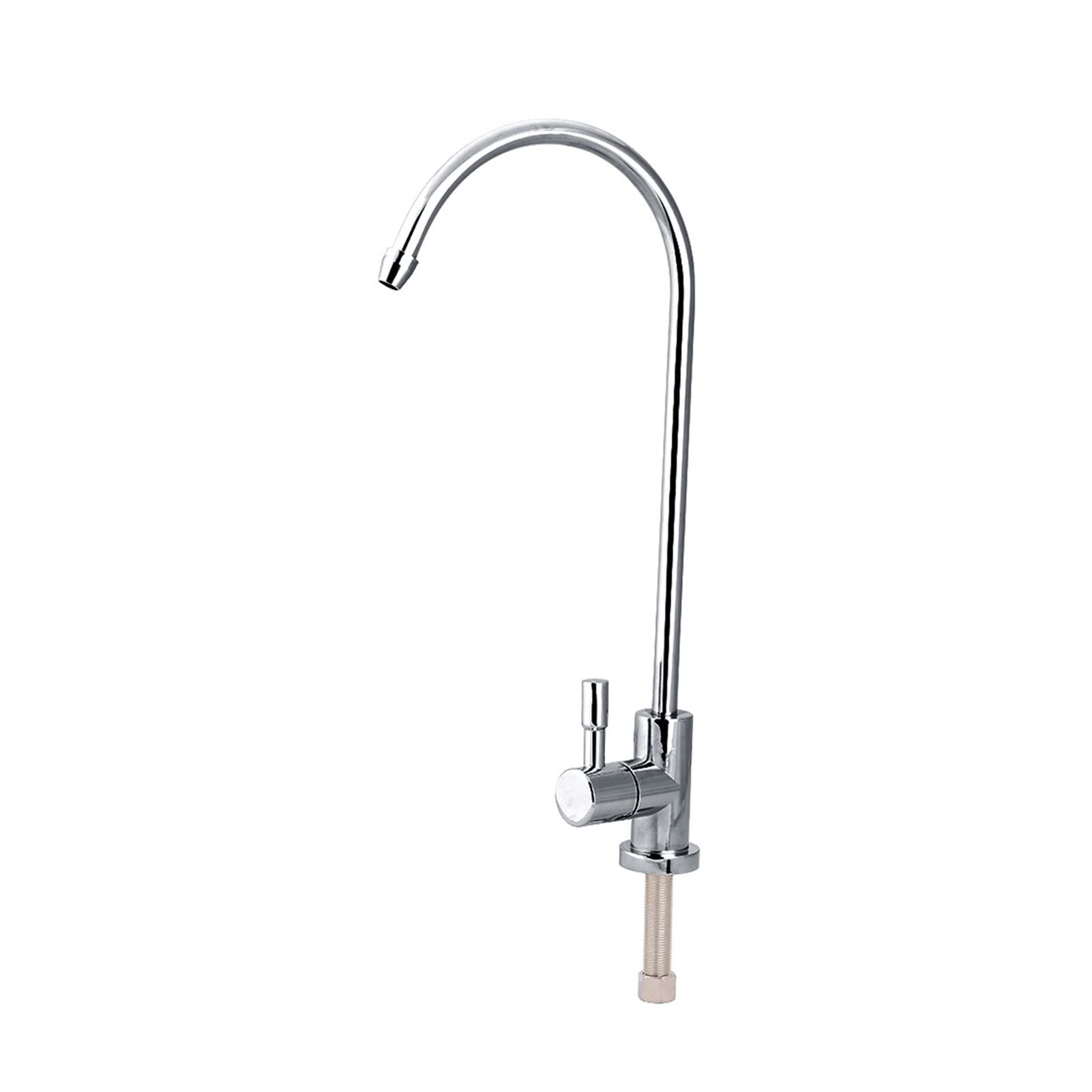 Filtre eau potable robinet de cuisine en acier inoxydable et chrome à bec rotatif