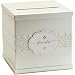 Hayley Cherie - Ivory Gift Card Box with White Lace and Cards Label - Ivory Textured Finish - Large Size 10" x 10" - Perfect for Weddings, Baby Showers, Birthdays, Graduation