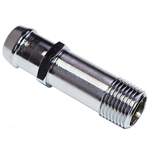 A-Team Performance - Water Pump And Intake Fitting - Sbc/Bbc 1/2" Npt To 3/4" Hose, Chrome #TOP2