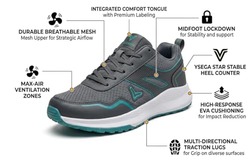 Image of Men's Running Shoes | Lightweight Breathable Sports Shoes for Gym, Walking & Daily Use | Comfortable Mesh Lace-Up Sneakers