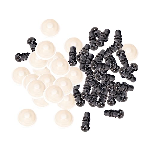 ABOOFAN 100 Piezas Ojos para Manualidades Ojos de Seguridad para muñecas 3mm Tejer 5mm plushie Agujas de Crochet lavadoras Peluche Oval Nariz muñeco títere botón bebé Vidrio