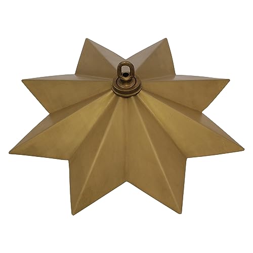 Image of RCH Hardware CN-BR11H-310 Brass Modern Star Ceiling Canopy, 12.2 Inch, Antique Brass
