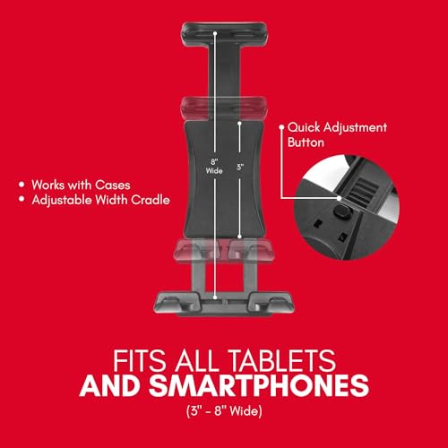 Macally Tablet Holder for Car Headrest | iPad Backseat Mount for Kids | Fits 4.7-11" Devices | Perfect for Long Car Trips