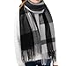 Trifabricy Winter Scarfs for Women - Fashion Cashmere Feel Plaid Scarf, Long Blanket Scarf, Chunky Winter/Fall Women's Pashmina Shawls and Wraps