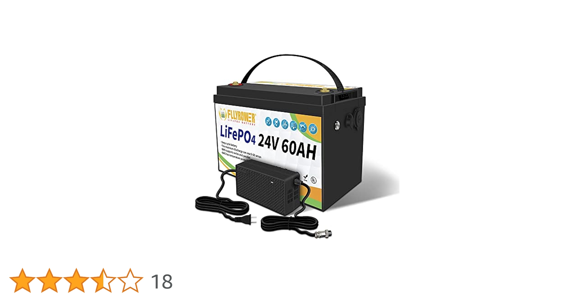 Amazon.co.jp: FLLYROWER LifePo4 24v 60Ah バッテリー ディープ