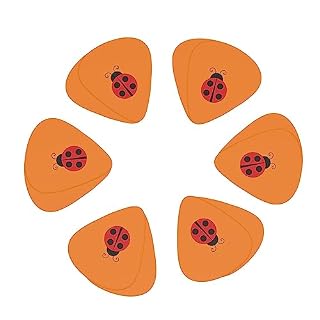 Ladybug Lot de 12 médiators tendance et durables dans une boîte pour ukulélé guitare électrique basse - Les Beatles, Paul McCartney, John Lennon, RIngo Starr, George Harrison Ladybug Lot de 12 médiators tendance et durables dans une boîte pour ukulélé guitare électrique basse – Image 2