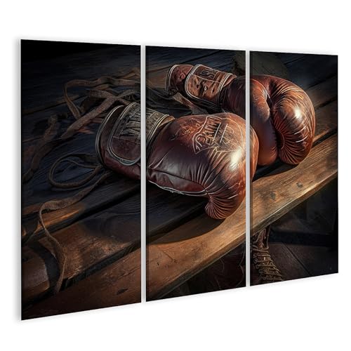 Tableau sur toile anciens gants de boxe pour sublimer votre salle